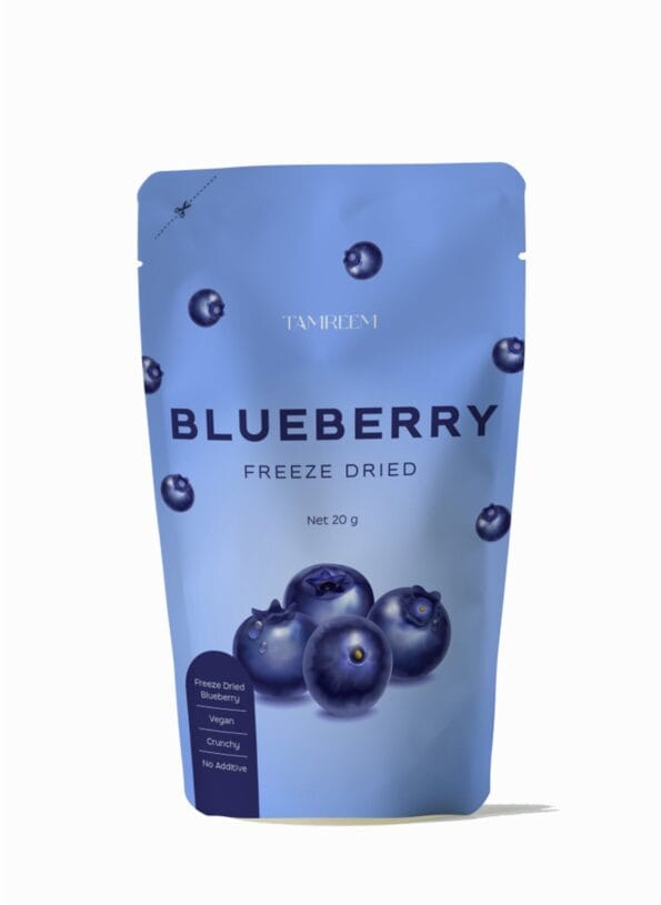 Tamreem Freeze Dried Blueberry Healthy Crunchy Snack - No Additives - Vegan 20g