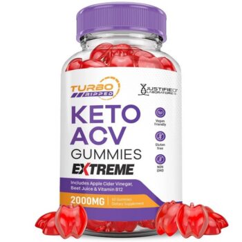 Turbo Ripped Keto ACV Gummies Extreme 2000MG Turbo Ripped Keto Gummies Apple Cider Vinegar Formulated with Pomegranate Beet Juice Powder B12 Vegan...