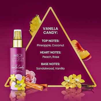 Unique Mini Mist Womens Gift Set With Vanilla Candy, Sweet Pea, Truffle Cream, & Cashmere, Body Mist Fragrance Spray Set (4 X 50Ml). - Image 4