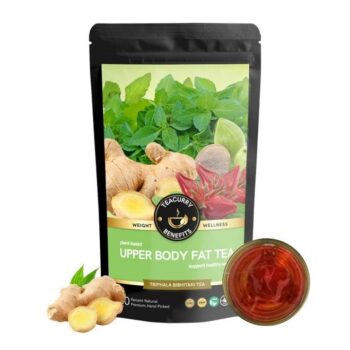Upper Body Fat Tea (200 Grams, 2 Months Pack) - Helps With Weight Management Fast Of Chest, Shoulders, Neck & Arms Fat - All Natural Ingredients